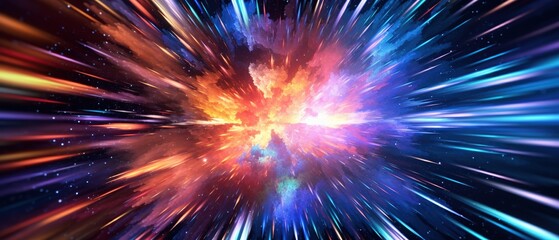 Hyper space speed multiverse abstract background Generative AI