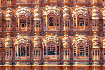 Obraz premium Hawa Mahal in Jaipur, Rajasthan, India.