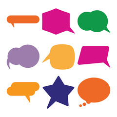 Set of speech bubble vector