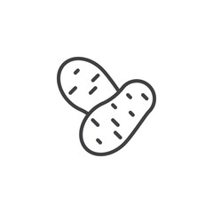 Potato vegetable line icon