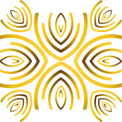 abstract gold floral design element