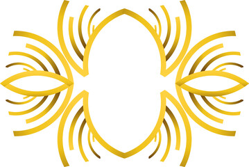 abstract gold floral design element
