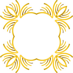 Fototapeta na wymiar abstract gold floral design element