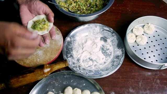 Easy Momo Making Ideas using hand