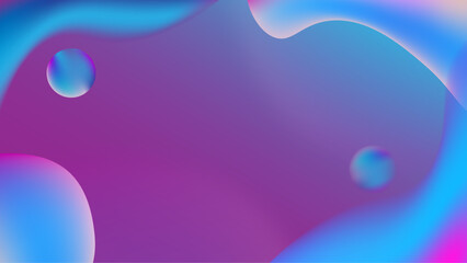 Modern colorful gradient liquid fluid abstract background with blob shapes
