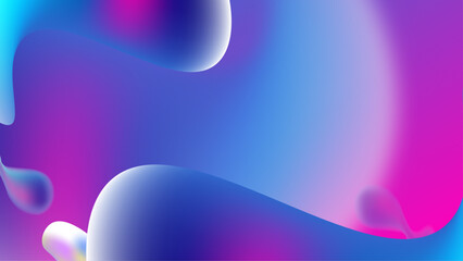 Modern colorful gradient liquid fluid abstract background with blob shapes