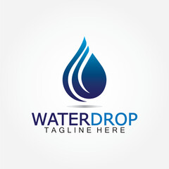 Water Drop Logo Vector Design Template