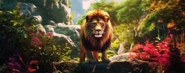 lion king at the jungle Generative AI