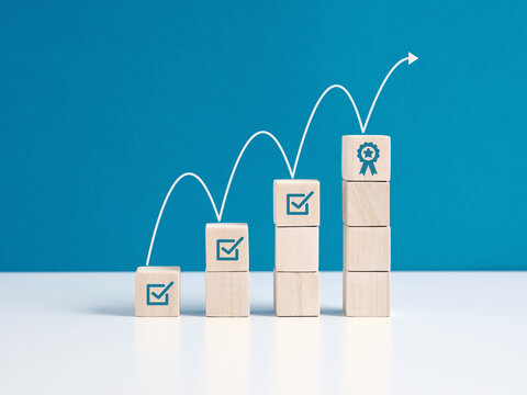Quality control, quality management and warranty concept. Quality assurance and development in business goods and services production. Quality commitment.
