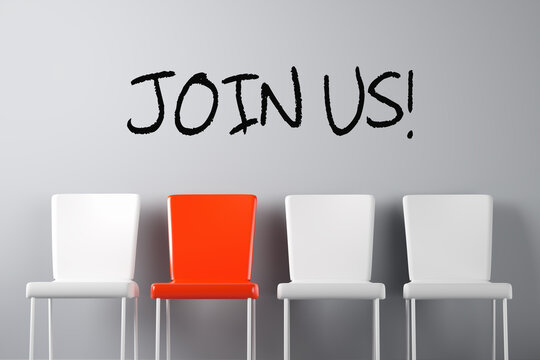 Job recruitment and employment concept. Vacancy announcement. Join us.