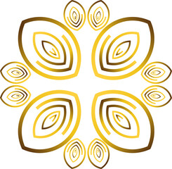 Obraz premium abstract gold floral design element