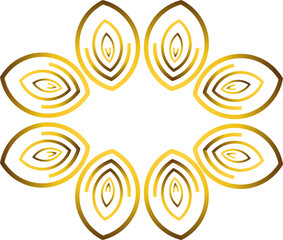 abstract gold floral design element