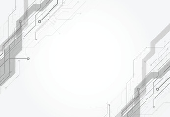 Abstract background with technology circuit board texture. Electronic motherboard illustration. Communication and engineering concept. Vector illustration