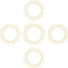 abstract gold floral design element