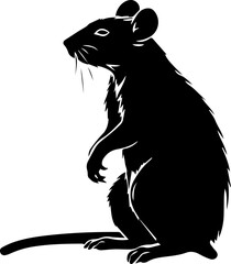 Silhuette rat animal images