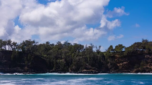 Timelapse - Beautiful coastal view of the Pacific Ocean