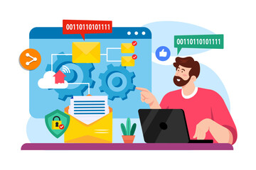 Email encryption ensures privacy and security.