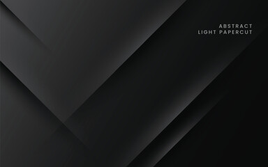 Abstract light papercut background vector. Modern diagonal dark background