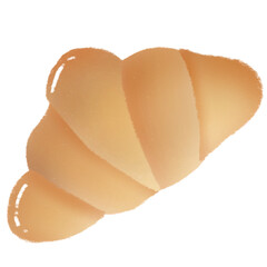 Croissant in colored pencil