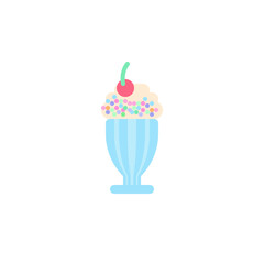 Milkshake cup flat icon