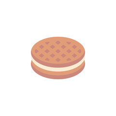 Biscuit cookie flat icon
