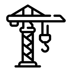 tower crane Line Icon