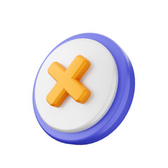 Obraz premium 3d caution warning danger alert sing icon illustration render