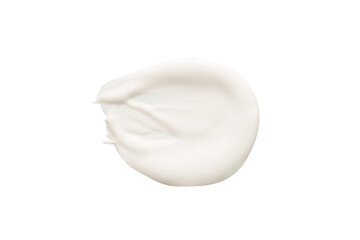 White cream sample isolated. Stroke body lotion element