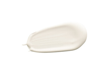 White lotion swatch isolated. Minimalist cosmetic cream sample