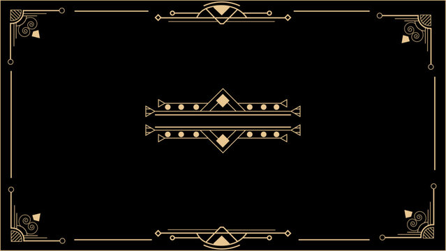 vector flat design art deco background