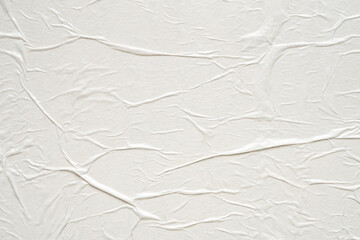 White blank crumpled and creased paper poster texture background