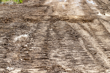Construction of a new walkway in the park