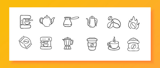 Coffee Shop Vector Illustration. A cozy and inviting vector illustration depicting a charming coffee shop scene. Vector line icon for Business and Advertising