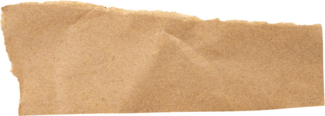 Brown Cardboard paper piece isolated on white background