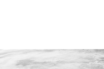 Empty gray concrete floor isolated on white background