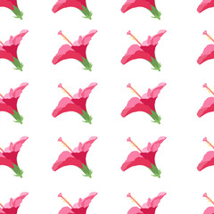 Beautiful hibiscus flowers Vector set of blooming tropical floral for holiday invitations, greeting card and fashion design Tropicania and exoticism