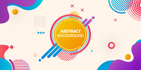 Abstract colorful  background, Vecter circle geometric pattern.