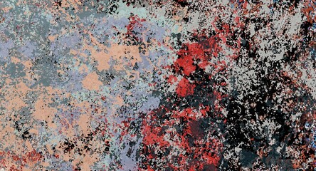 Abstract Grunge Background Graphic Watercolor Stylization on Textured Canvas of Chaetic Strokes of Paint Spots
