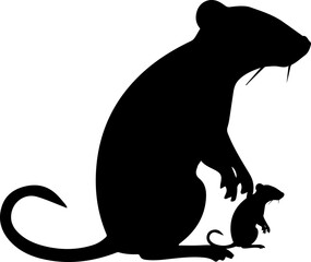 Silhuette rat animal images