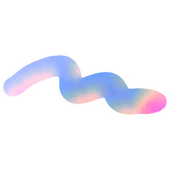 Pastel Blue Wavy Line