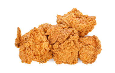Heap of fried chicken isolated on transparent background. PNG