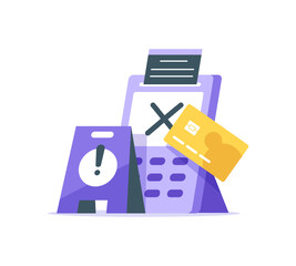 payment system maintenance,system administration,flat design icon vector illustration