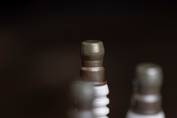 New Car spark plugs, close up