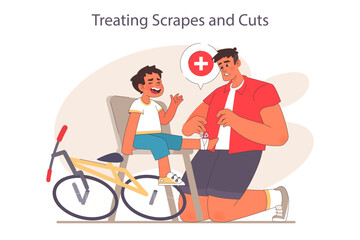 Father and son relationships. Happy loving family. Care, trust and support