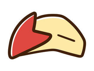 うさぎカットされたりんごのかわいいデフォルメイラスト