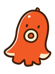 Fototapeta premium かわいいたこさんウィンナーのキャラクターのデフォルメイラスト