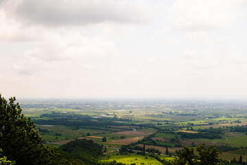 Alazani valley landscape and view