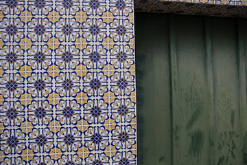 traditional Portuguese tiles on the outside of a building