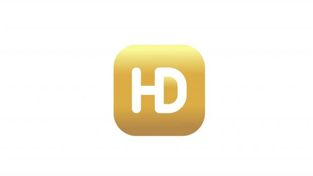 Animated HD solid ui icon. Footage resolution. Movie production. Television display. Looped HD video with alpha channel transparency. Isolated glyph symbol animation on white space for web, mobile
