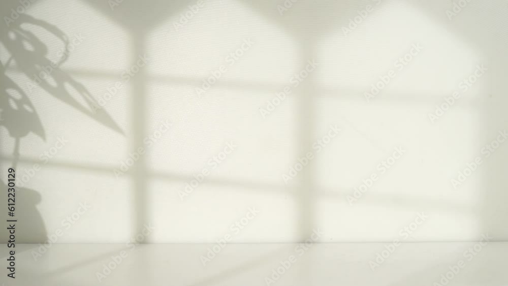 Poster empty room with window shadow